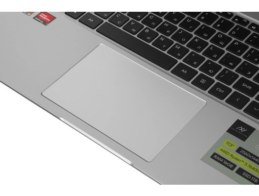 Ноутбук Machcreator Genesis R17/JJ00G400HRU/Ryzen 5-7640HS/16Gb/1Tb/17 QHD IPS/DOS серебристый